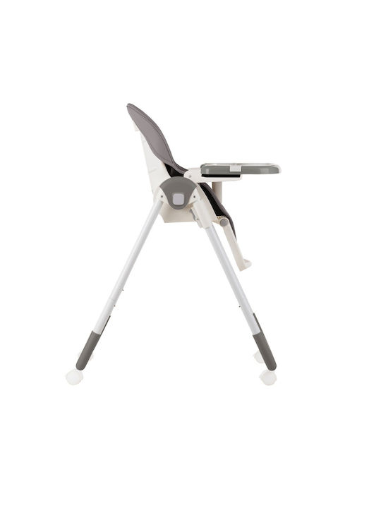 Kikka Boo Spicy Foldable Baby Highchair with Adjustable Height Grey
