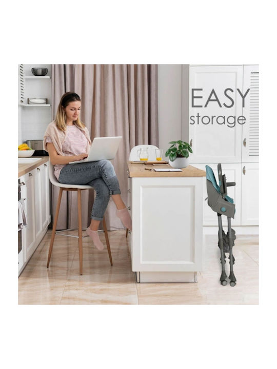 Bebe Stars Comfy Foldable Baby Highchair 2 in 1 with Adjustable Height Pine