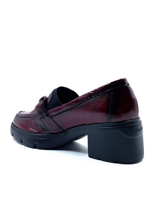 Women's Moccasins in Burgundy Color