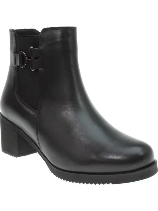 Treintas Leder Stiefeletten Damen Schwarz