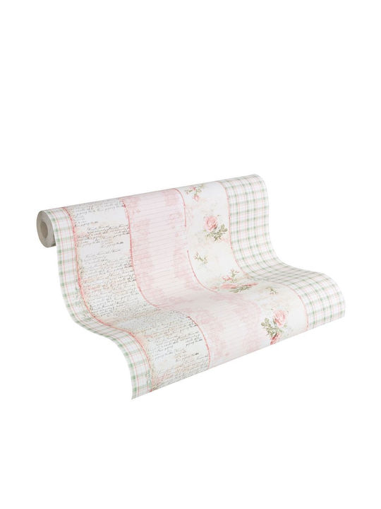 Wall Mural Floral Paper Pink 1005x53cm Washable