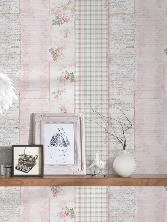 Wall Mural Floral Paper Pink 1005x53cm Washable