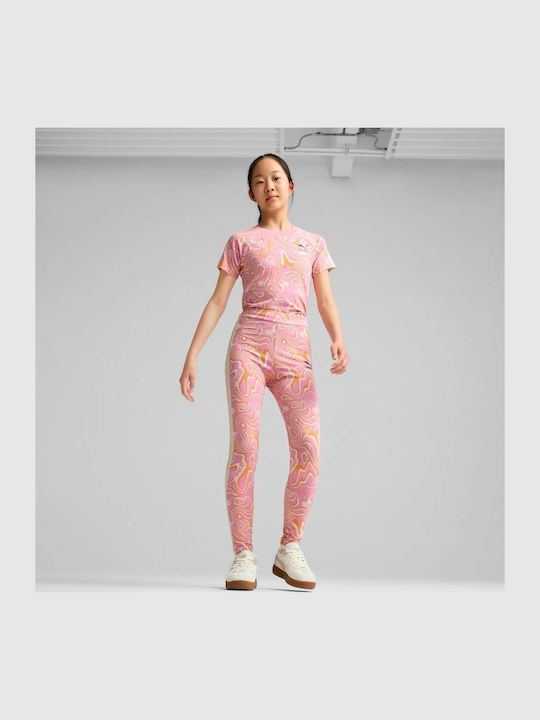 PUMA Kinder Leggings Sport Lang Dusty Pink Lava Land