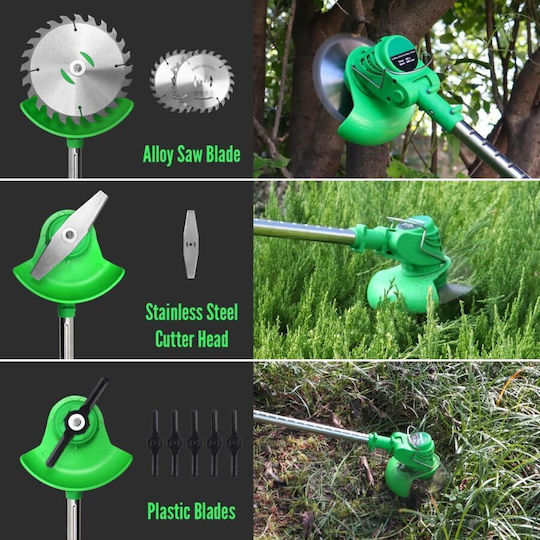 Shoulder / Hand Battery Brush Cutter 48V 2kg Brushless with 2 Batteries 5Ah