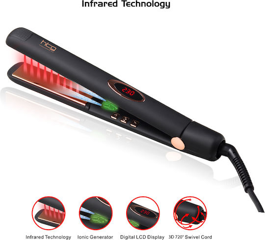 HairTech Infrared Hair Straightener with Ceramic Plates Ionic