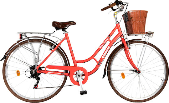 Orient City Nostalgie 28" 2019 Lady Orange City Bicycle with 6 Speeds
