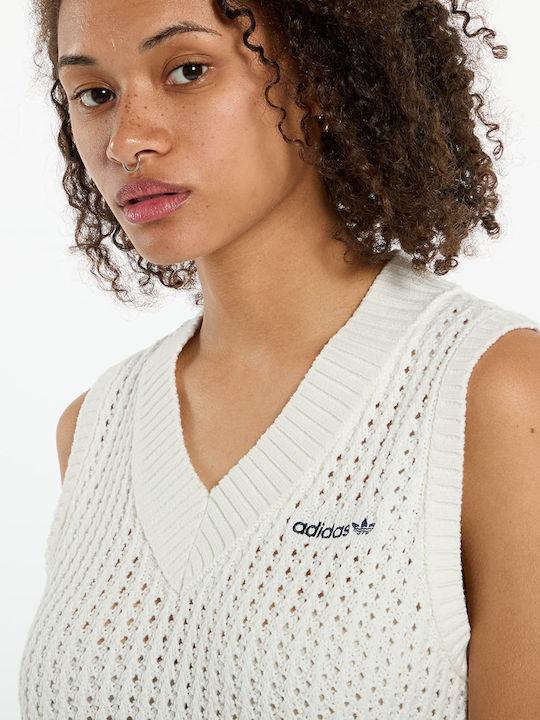 Women's Cotton Tunic Sleeveless with V-Neck Off White