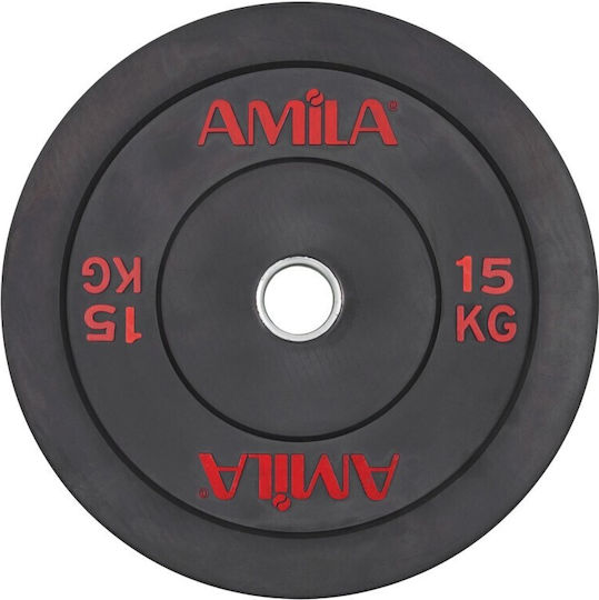 AMILA Set of Plates Olympic Type Rubber 1 x 15kg Φ50mm
