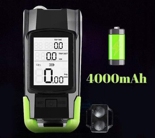 L8l Fahrrad Tacho Lampe Horn 3in1