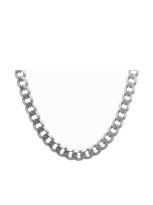 Croma Catene Silver Chain Neck Wide Thickness 9.6mm and Length 70cm