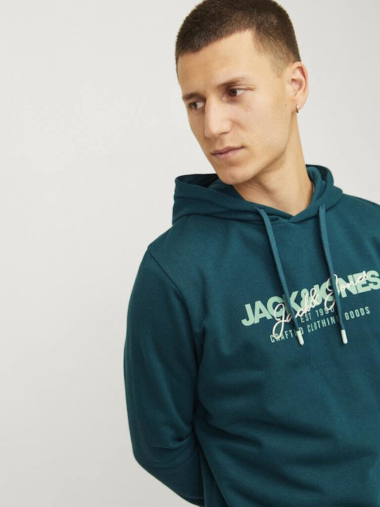 Jack & Jones Men's Sweatshirt with Hood Deep Teal