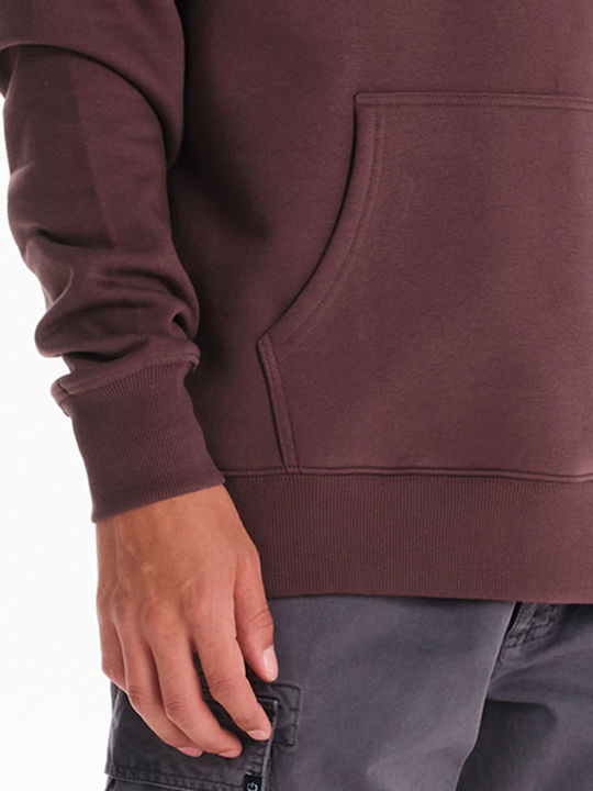 Sweatshirt mit Burgundischer Kapuze