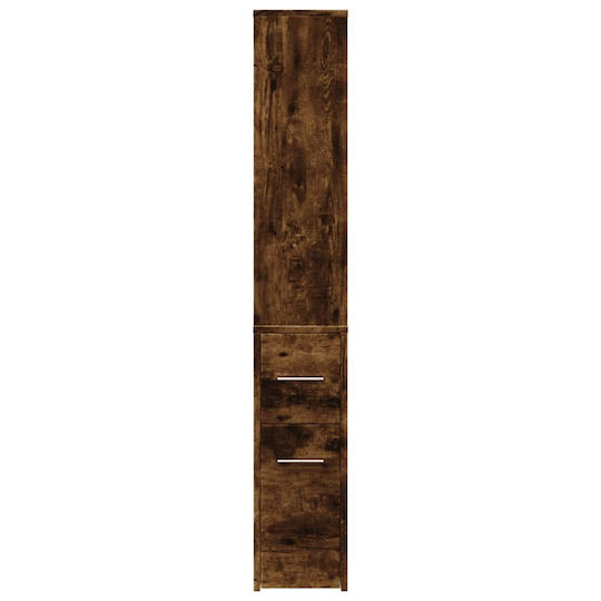 vidaXL Στήλη Μπάνιου Τοίχου Μ22xΒ41xΥ135cm Δρυς
