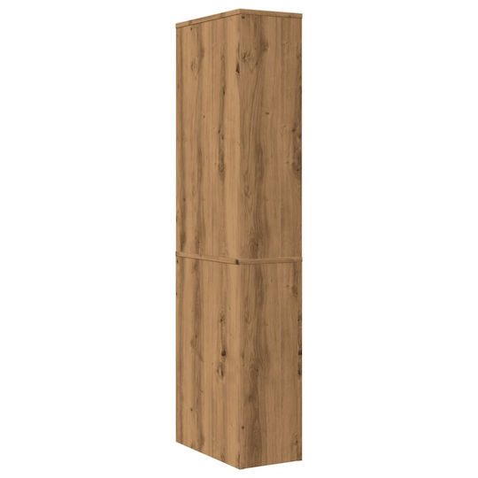 vidaXL Στήλη Μπάνιου Τοίχου Μ22xΒ41xΥ135cm Δρυς