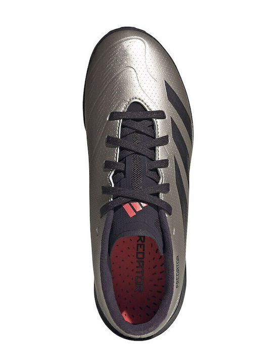 Predator League Kids Turf Soccer Shoes Silver