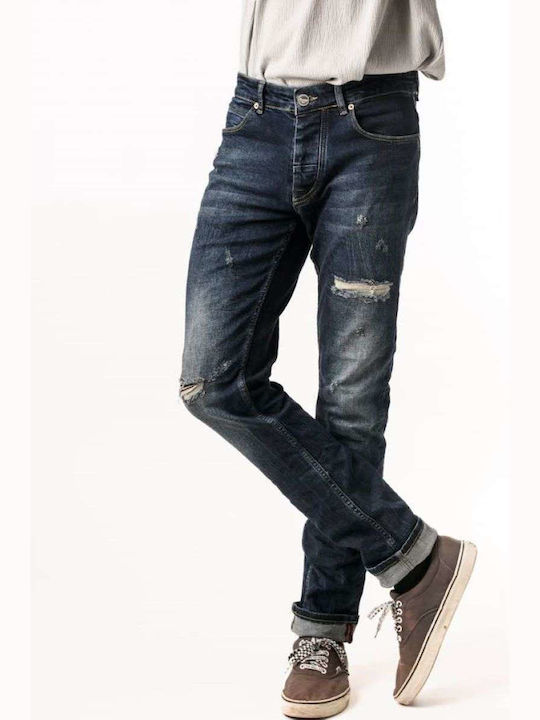 Ανδρικό Παντελόνι Τζιν με Slim Εφαρμογή Blue