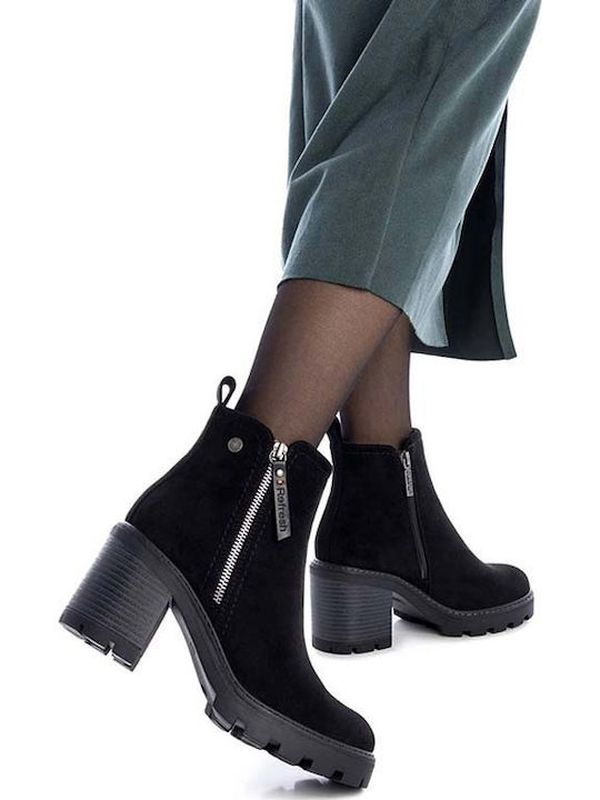 Women's Ankle Boots with Medium Heel Black