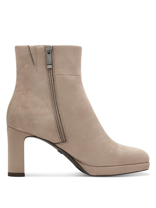 Tamaris Damen Knöchelstiefel Beige