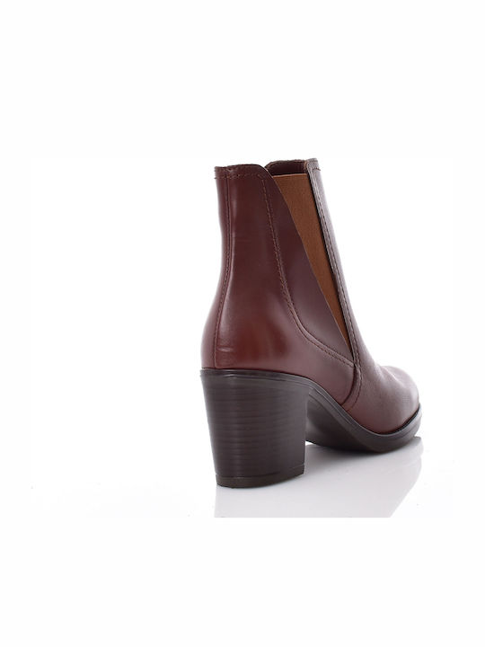 Leder Stiefeletten Damen Braun