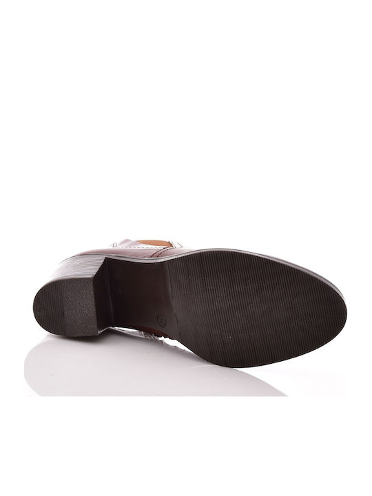Leder Stiefeletten Damen Braun