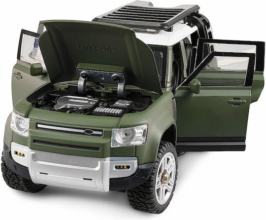 Mic Land Rover Defender Nou Controlat de la Distanță Caroserie Metalică Simulare Completă Controler de Viteză Analogic Luminile Ușilor Deschise Sg Pinecone Forest 2402