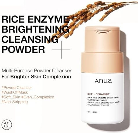 Anua Rice Enzyme Brightening Cleansing Powder Cleansing Face for Acne-Prone Skin 40gr