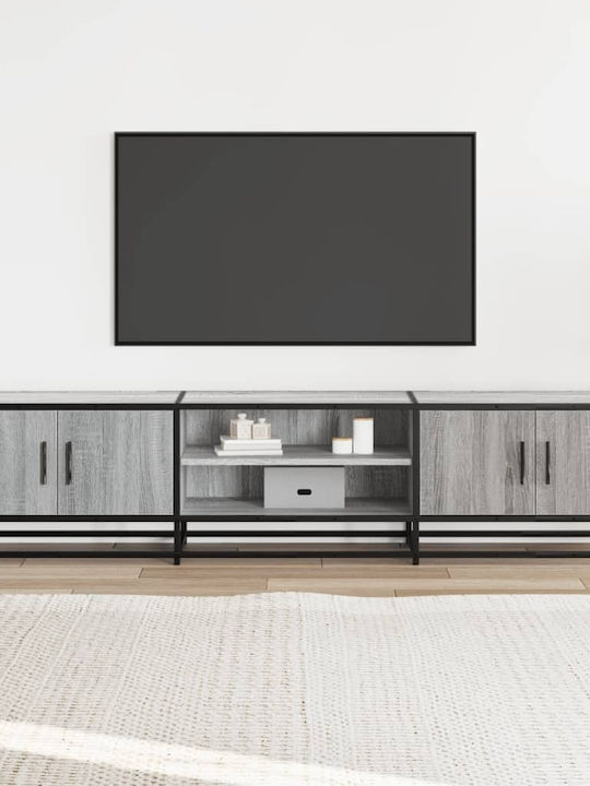 TV Stand from Metal & Wood Grey Sonoma L180xW35xH41cm