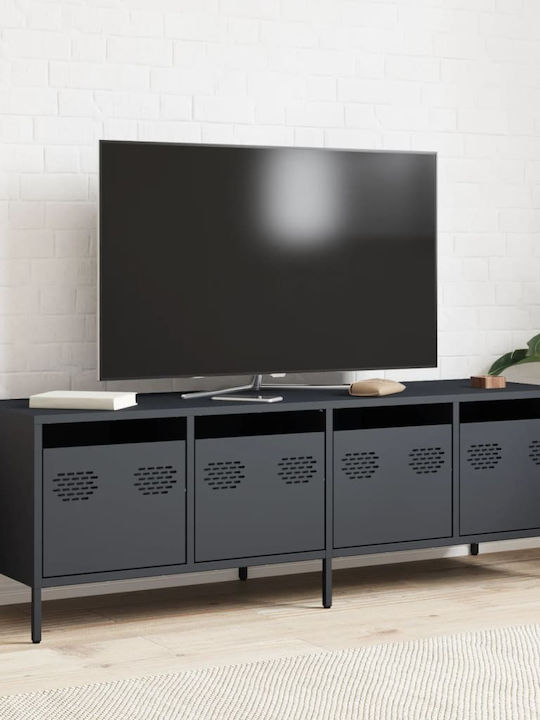 TV Stand Metal Charcoal L135xW39xH43.5cm