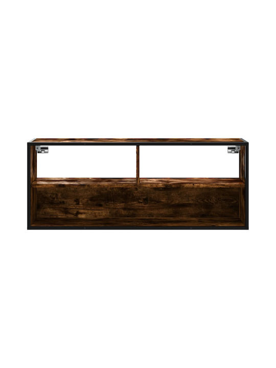 TV-Ständer aus Metall & Rauch Eiche M100xT31xH39.5cm