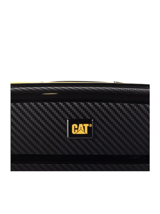 CAT Nested Large Travel Suitcase Hard Black with 4 Wheels Height 70cm 84379-01