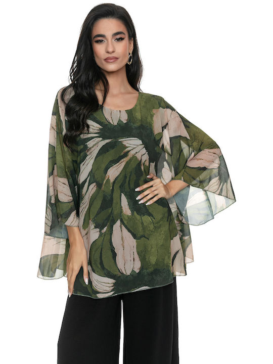 RichgirlBoudoir Women's Blouse Floral Green