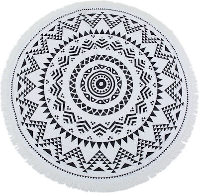 Beach Towel Round Beige Diameter 150cm.