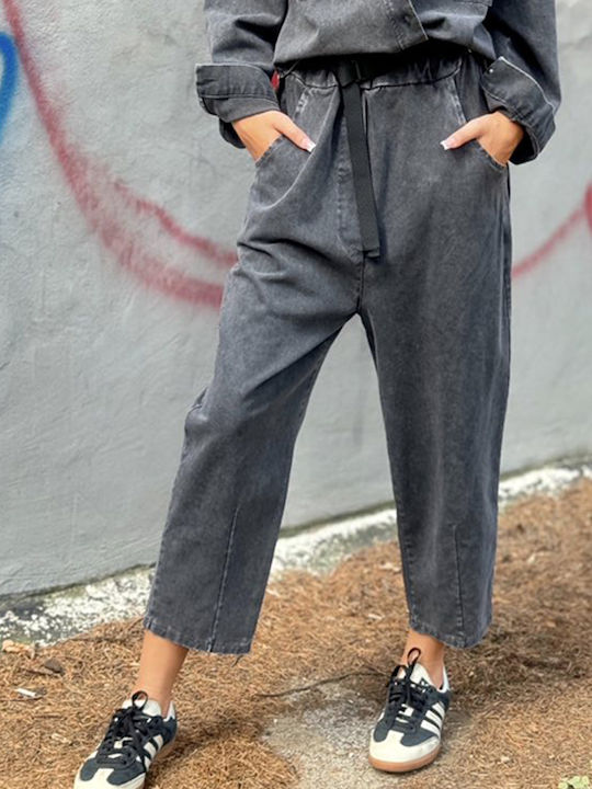 Women's Jean Trousers in Baggy Line Antrax