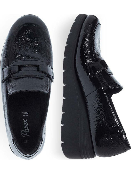 Γυναικεία Slip-On Δερμάτινα Μαύρα