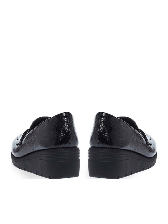 Γυναικεία Slip-On Δερμάτινα Μαύρα