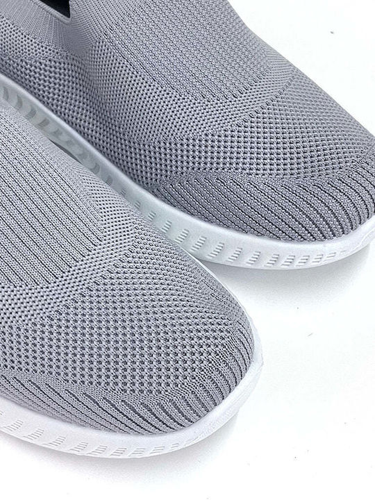 Ustyle Men's Canvas Slip-Ons Gray