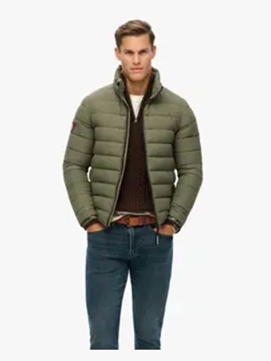 Superdry D3 Sdcd Fuji Ανδρικό Μπουφάν Puffer Green