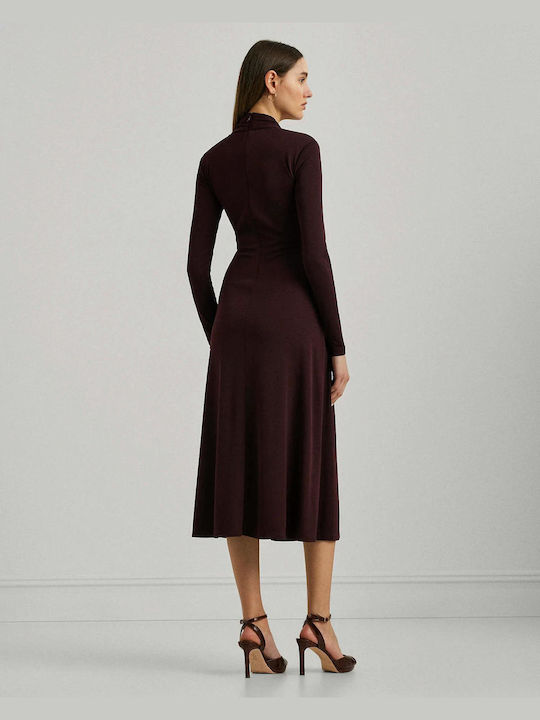 Ralph Lauren Dress Midi Kleid Pinot Noir