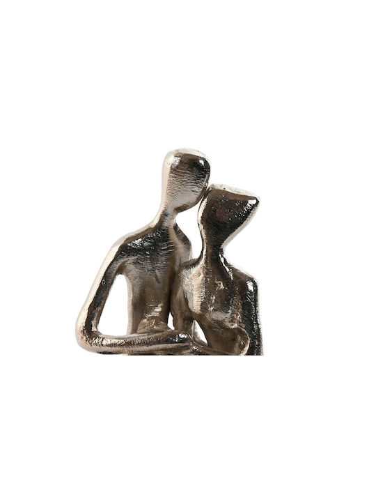 Decorative Figure Home Esprit Black Silver Couple 9 X 13 X 20 Cm