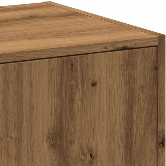 Office Drawer Made of Wood & Metal Brown 40x41x174.5cm