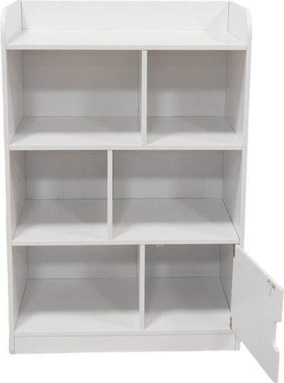 Bibliotecă pardoseală Lemn Alb 30x60x90cm