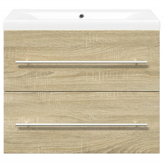 vidaXL Πάγκος με Νιπτήρα Μ60xΒ48xΥ38.5cm Δρυς