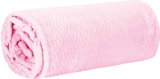 Velvet Blanket Double 200x220cm Pink