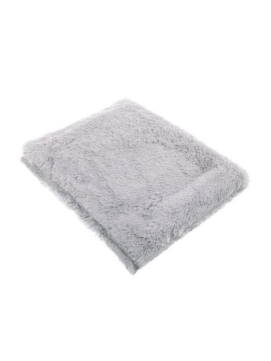 Κουβέρτα Γούνινη Μονή 160x200εκ. Light Gray