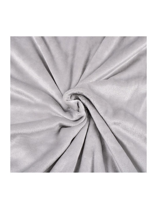 Κουβέρτα Γούνινη Μονή 160x200εκ. Light Gray