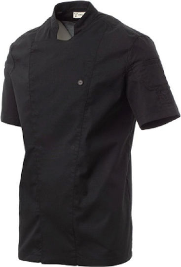 Payper Coat Chef 100% Cotton made Black with Short Sleeve Starlight
