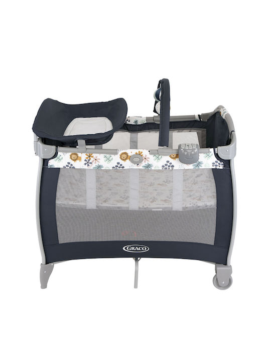Graco Contour Electra Laufstall 2 Ebenen mit Wickeltisch & Matratze Crib Into the Wild 92.5x65cm