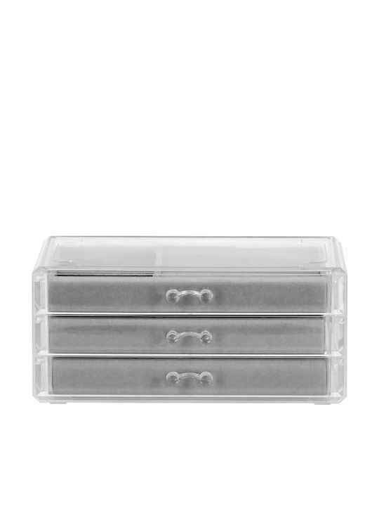 Кутия За Бижутерии С Чекмедже Прозрачна 23x14x11см