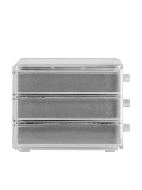 Кутия За Бижутерии С Чекмедже Прозрачна 23x14x11см