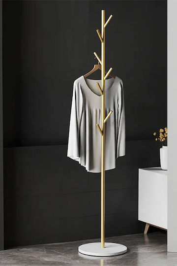 Metallic Coat Rack Gold 38x38x176cm